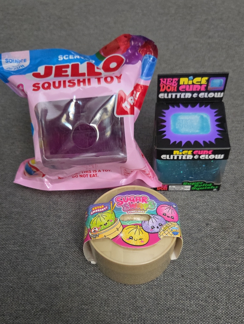 Jello Squishi, Needoh Glitter And Glow Bundle